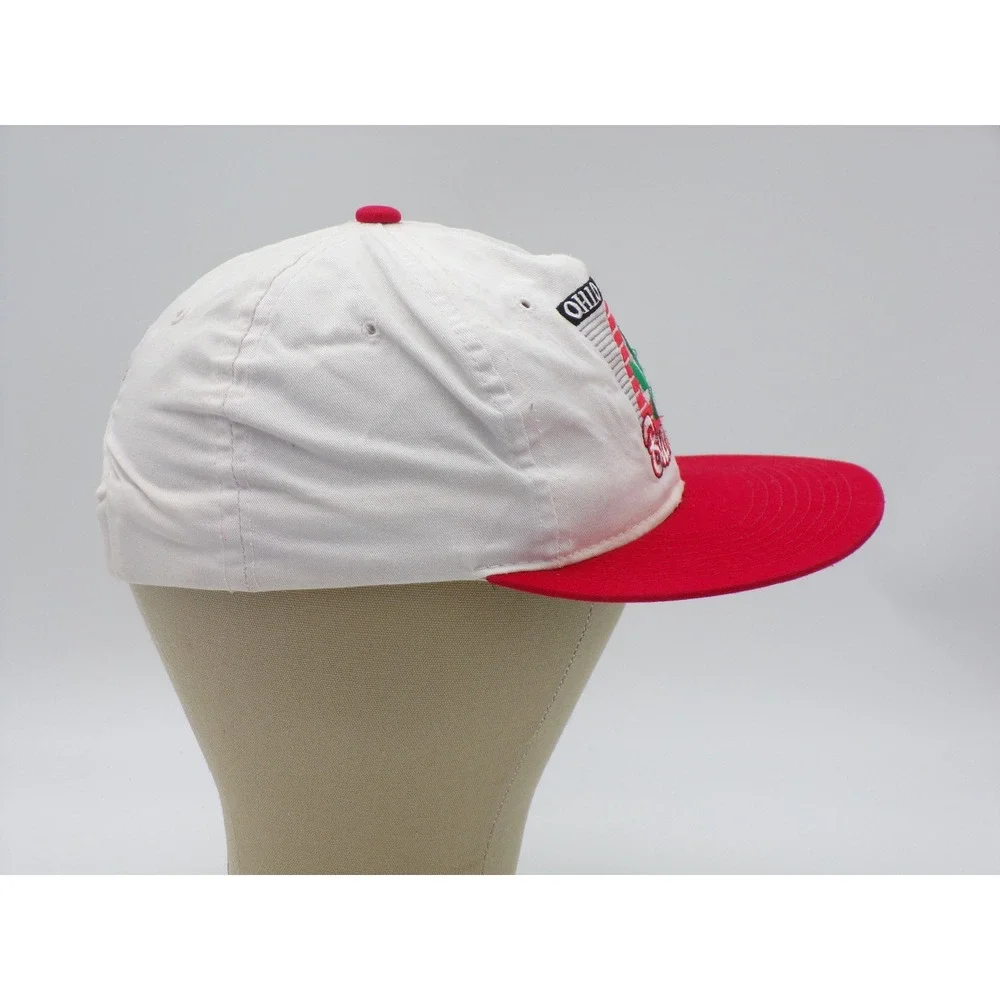 Vintage Ohio State Buckeyes Starter Snapback Hat White Red 90s NCAA Cap Korea